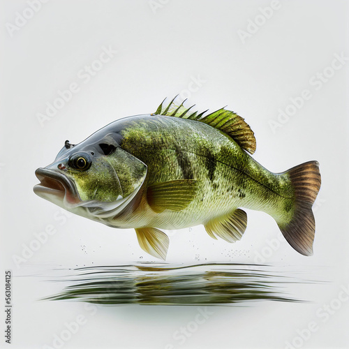 Bass full body image with white background ultra realistic