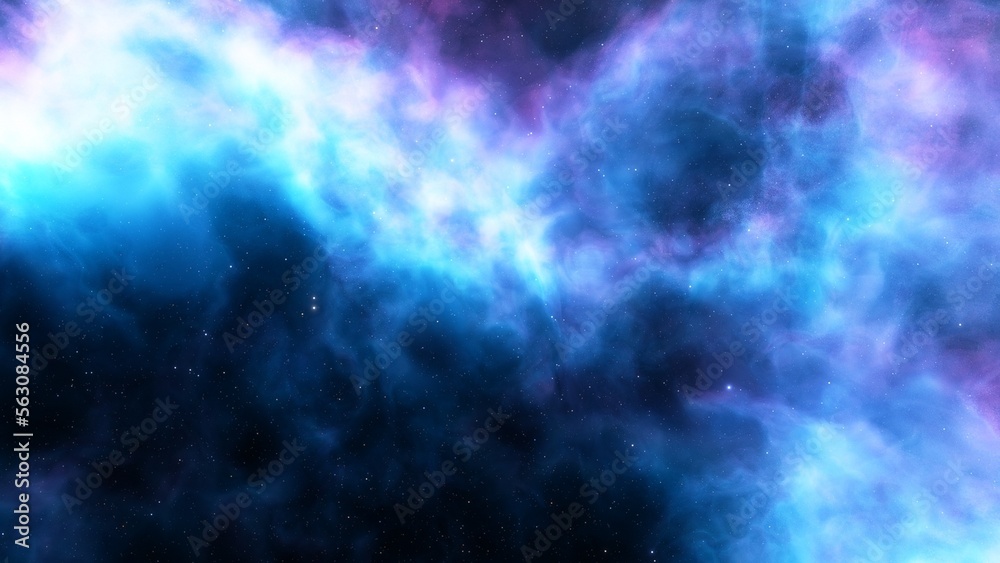 Fototapeta premium bright nebula, nebula in space, majestic red-purple nebula, beautiful space background 3D render 