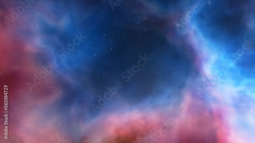 Fototapeta Naklejka Na Ścianę i Meble -  red-violet nebula in outer space, horsehead nebula, unusual colorful nebula in a distant galaxy, red nebula 3d render
