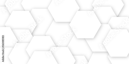 Abstract background with seamless geometric pattern . Geometry pattern hexagon. Hexagonal netting. Honeycomb background. Abstract vector background. 3D abstraction of nanotechnology and science .	

