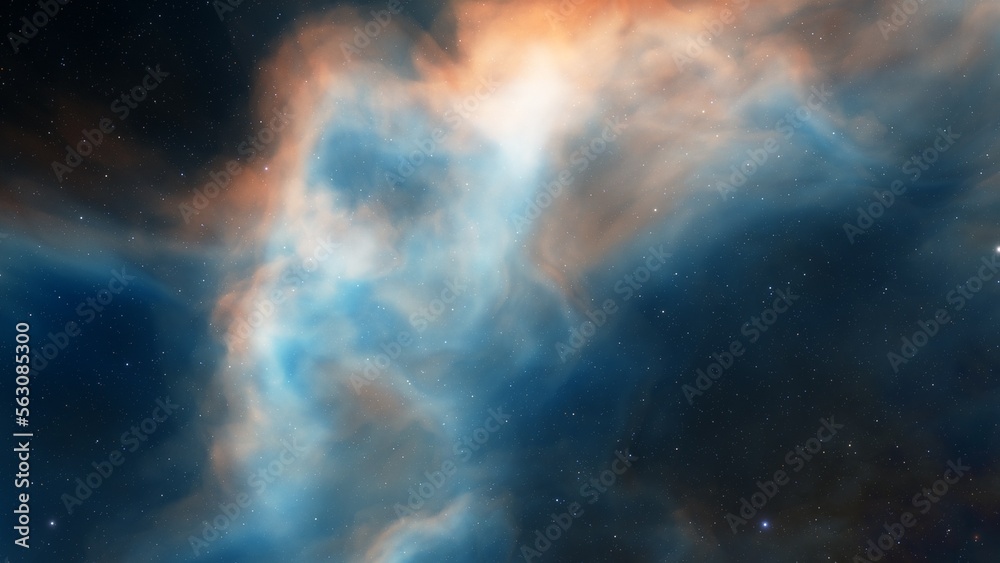 nebula gas cloud in deep outer space
