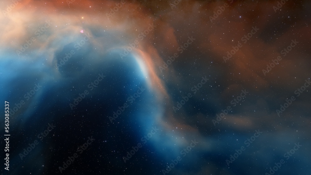 Obraz premium nebula gas cloud in deep outer space 