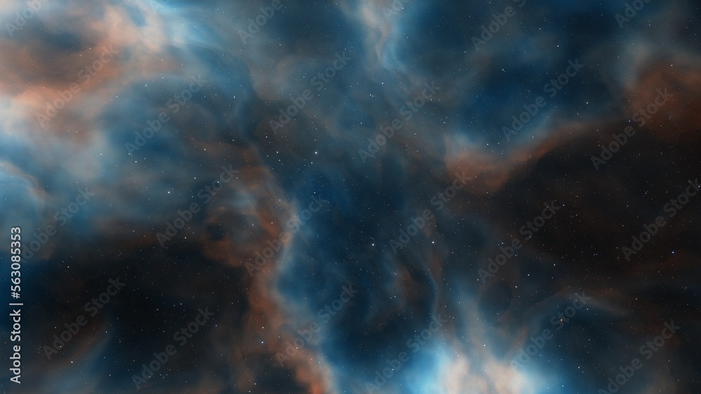 nebula gas cloud in deep outer space
