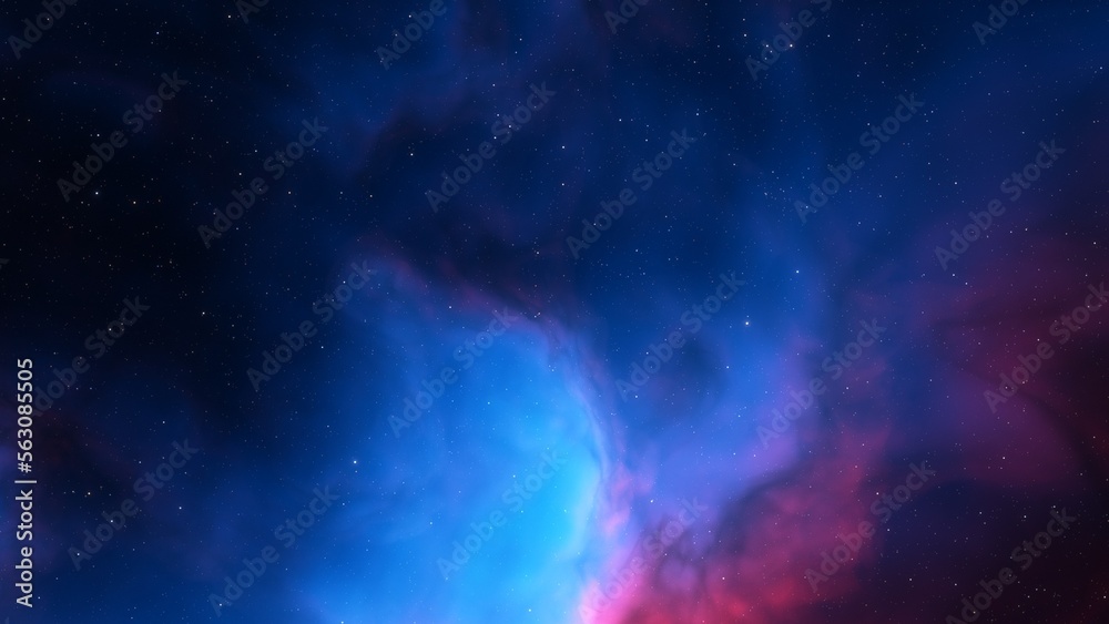 Fototapeta premium Space of night sky with cloud and stars 