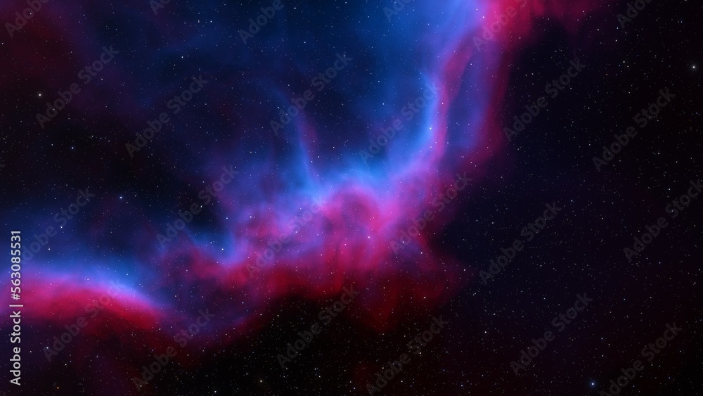 Fototapeta premium Space of night sky with cloud and stars 