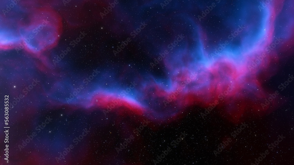 Naklejka premium Space of night sky with cloud and stars 