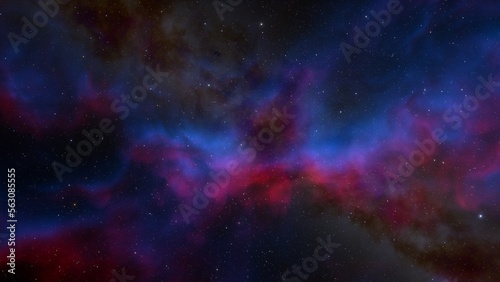 Space of night sky with cloud and stars 