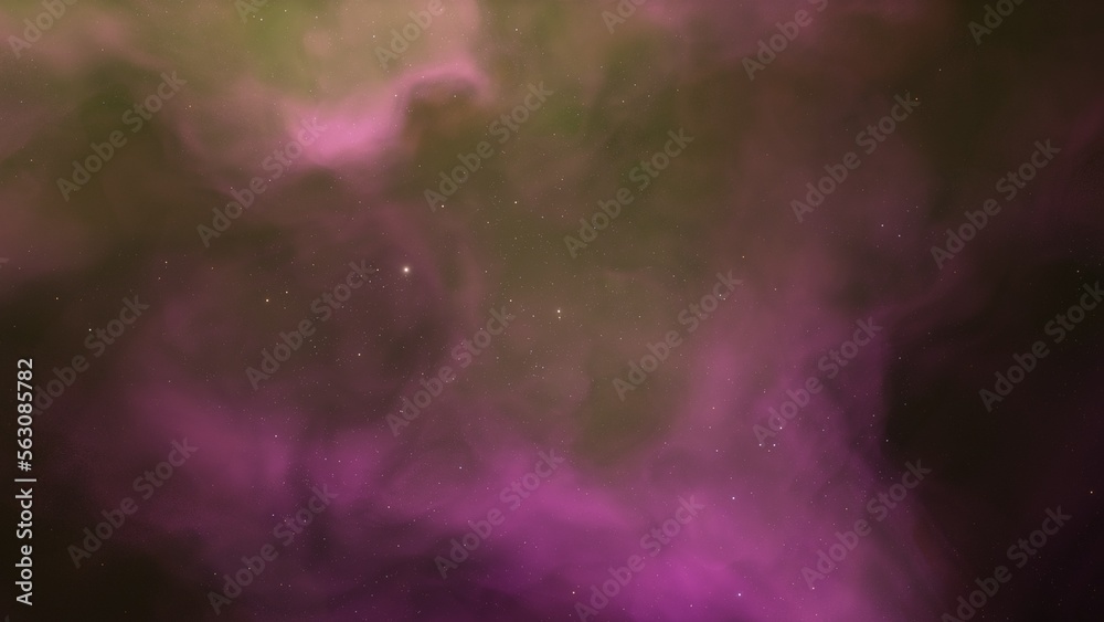Fototapeta premium Cosmic background with a blue purple nebula and stars 