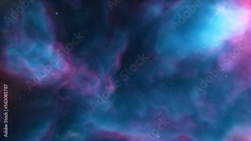 Cosmic background with a blue purple nebula and stars  © ANDREI