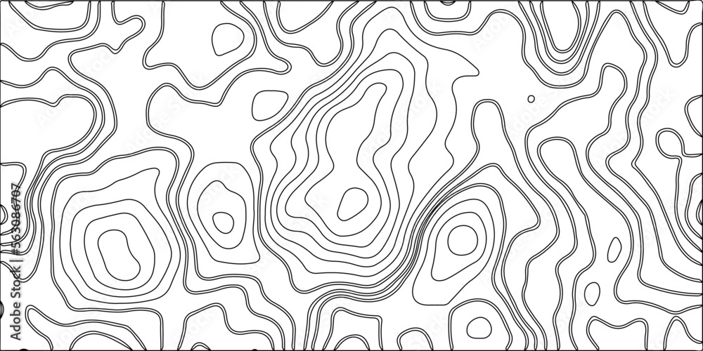 Topographic map background geographic line map with elevation assignments. Modern design with White background with topographic wavy pattern design.paper texture Imitation of a geographical map shades