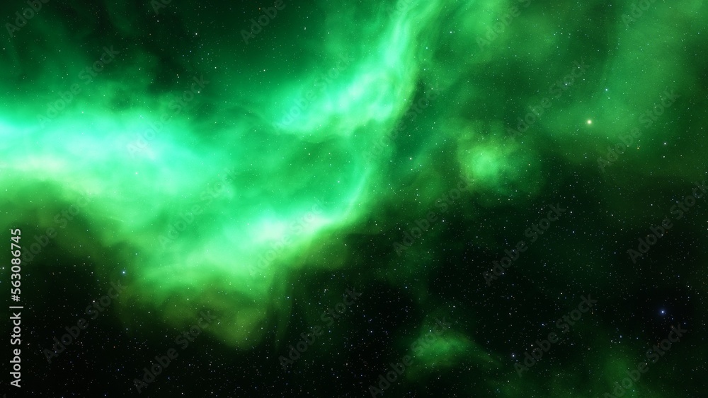 Obraz premium Deep space nebula with stars. Bright and vibrant Multicolor Starfield Infinite space outer space background with nebulas and stars. Star clusters, nebula outer space background 3d render 