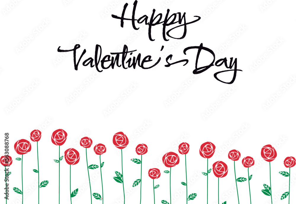 Banner with roses, flower garden. White background. Vector illustration, Valentine's Day
Banner with roses, flower garden. White background. Vector illustration, Valentine's Day