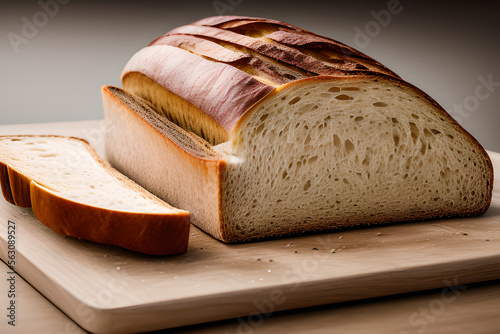Fresh Sliced Bread. Fresh Oven Bread. Front View. Fresh Bread.