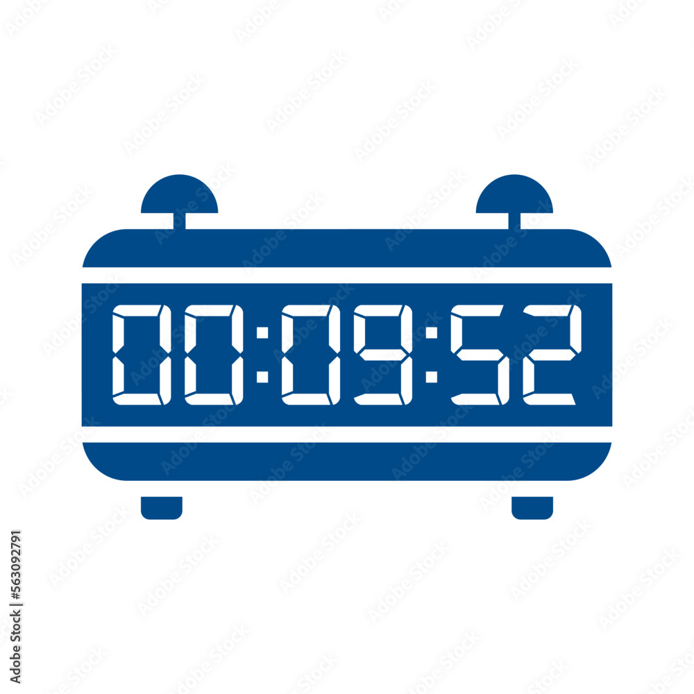 Digital, clock, led icon vector image. Can also be used for home electronics and appliances. Suitable for mobile apps, web apps and print media.