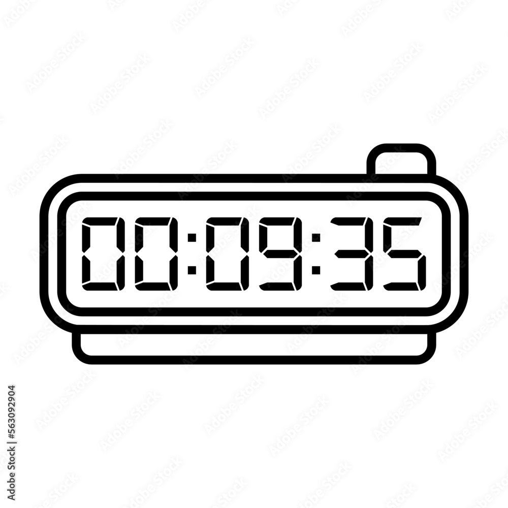 Digital, clock, led icon vector image. Can also be used for home electronics and appliances. Suitable for mobile apps, web apps and print media. Digital, clock, led icon vector image. Can also be used for home electronics and appliances. Suitable for mobile apps, web apps and print media.