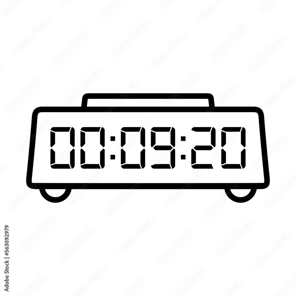 Digital, clock, led icon vector image. Can also be used for home electronics and appliances. Suitable for mobile apps, web apps and print media. Digital, clock, led icon vector image. Can also be used for home electronics and appliances. Suitable for mobile apps, web apps and print media.
