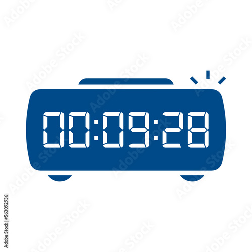 Digital, clock, led icon vector image. Can also be used for home electronics and appliances. Suitable for mobile apps, web apps and print media.