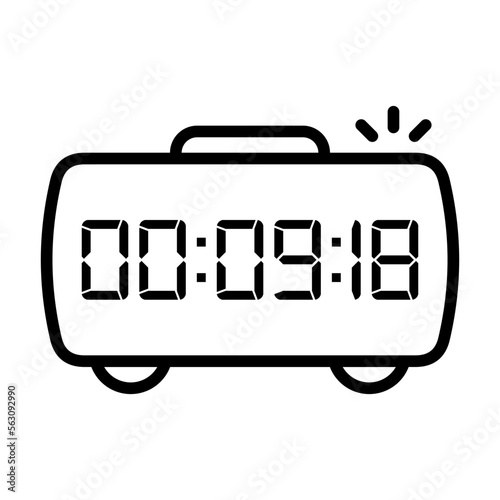 Digital, clock, led icon vector image. Can also be used for home electronics and appliances. Suitable for mobile apps, web apps and print media.