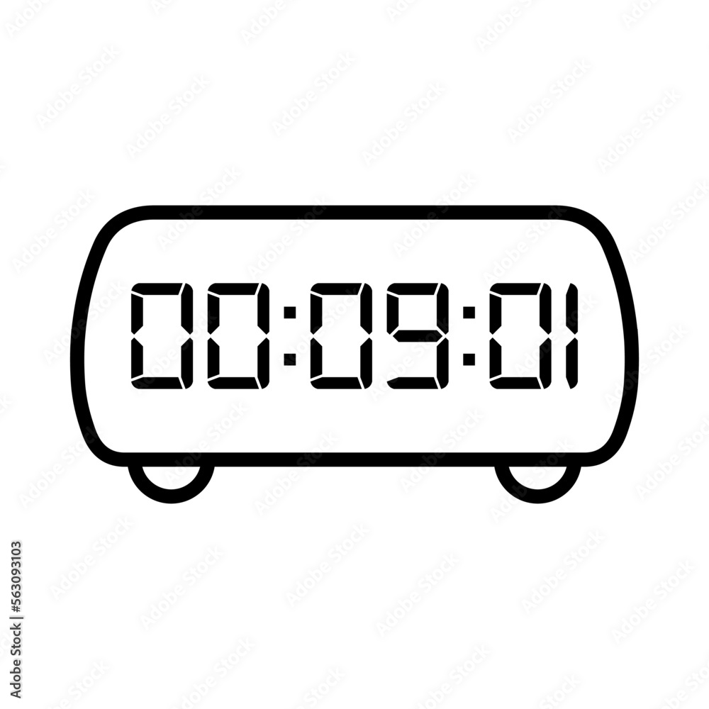 Digital, clock, led icon vector image. Can also be used for home electronics and appliances. Suitable for mobile apps, web apps and print media. Digital, clock, led icon vector image. Can also be used for home electronics and appliances. Suitable for mobile apps, web apps and print media.