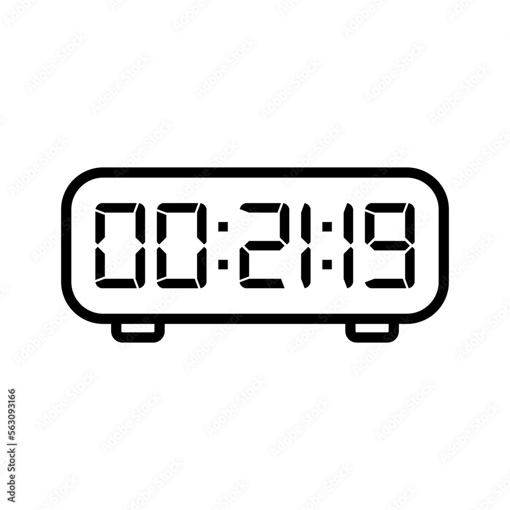 Digital, clock, led icon vector image. Can also be used for home electronics and appliances. Suitable for mobile apps, web apps and print media. Digital, clock, led icon vector image. Can also be used for home electronics and appliances. Suitable for mobile apps, web apps and print media.