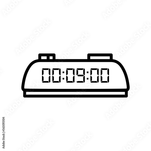 Digital, clock, led icon vector image. Can also be used for home electronics and appliances. Suitable for mobile apps, web apps and print media.