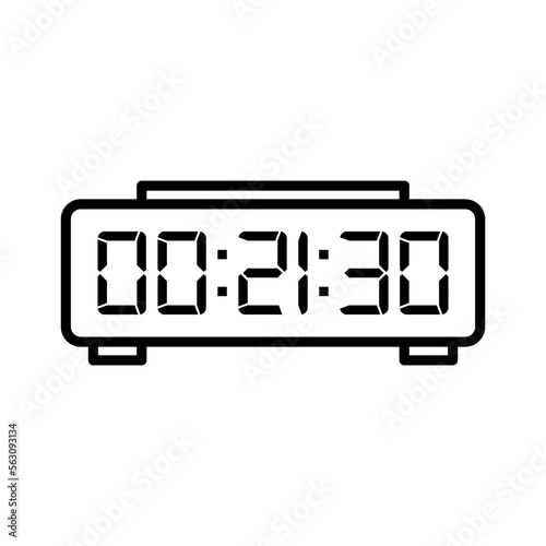 Digital, clock, led icon vector image. Can also be used for home electronics and appliances. Suitable for mobile apps, web apps and print media.