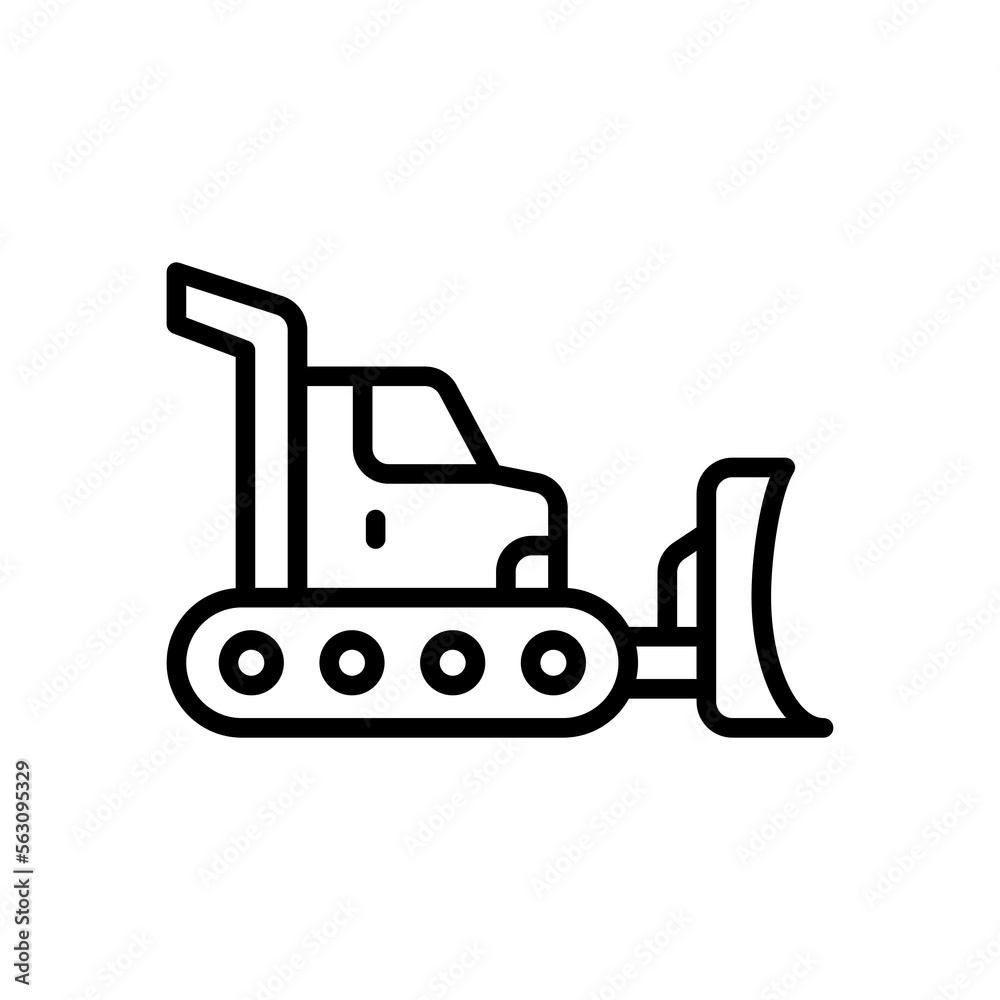 bulldozer icon for your website, mobile, presentation, and logo design.
