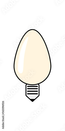 illustrazione di lampadina ovale su sfondo trasparente