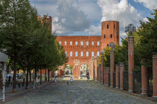 Bilde på lerret La porte palatine, Turin, Italie en été