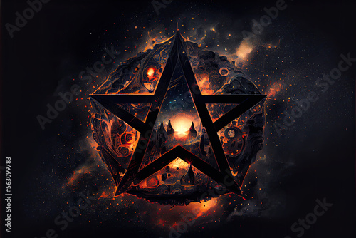 Occult witchcraft pentagram - By Generative AI
