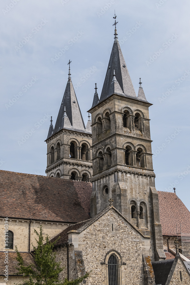 Collegiate Church of Notre-Dame founded between 1016 and 1031 by Robert II of France in Melun. France.