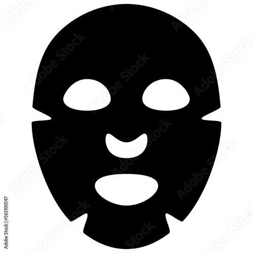 facial sheet mask solid icon