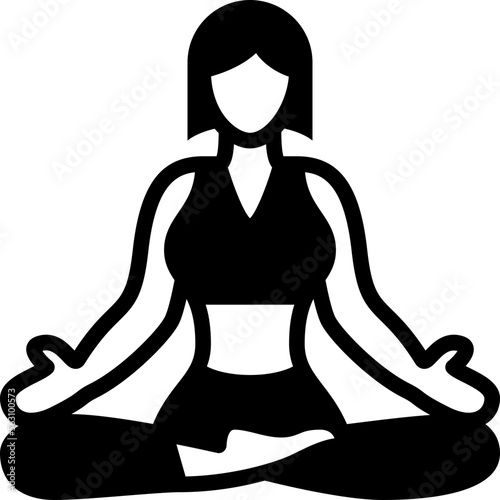 padmasana solid icon