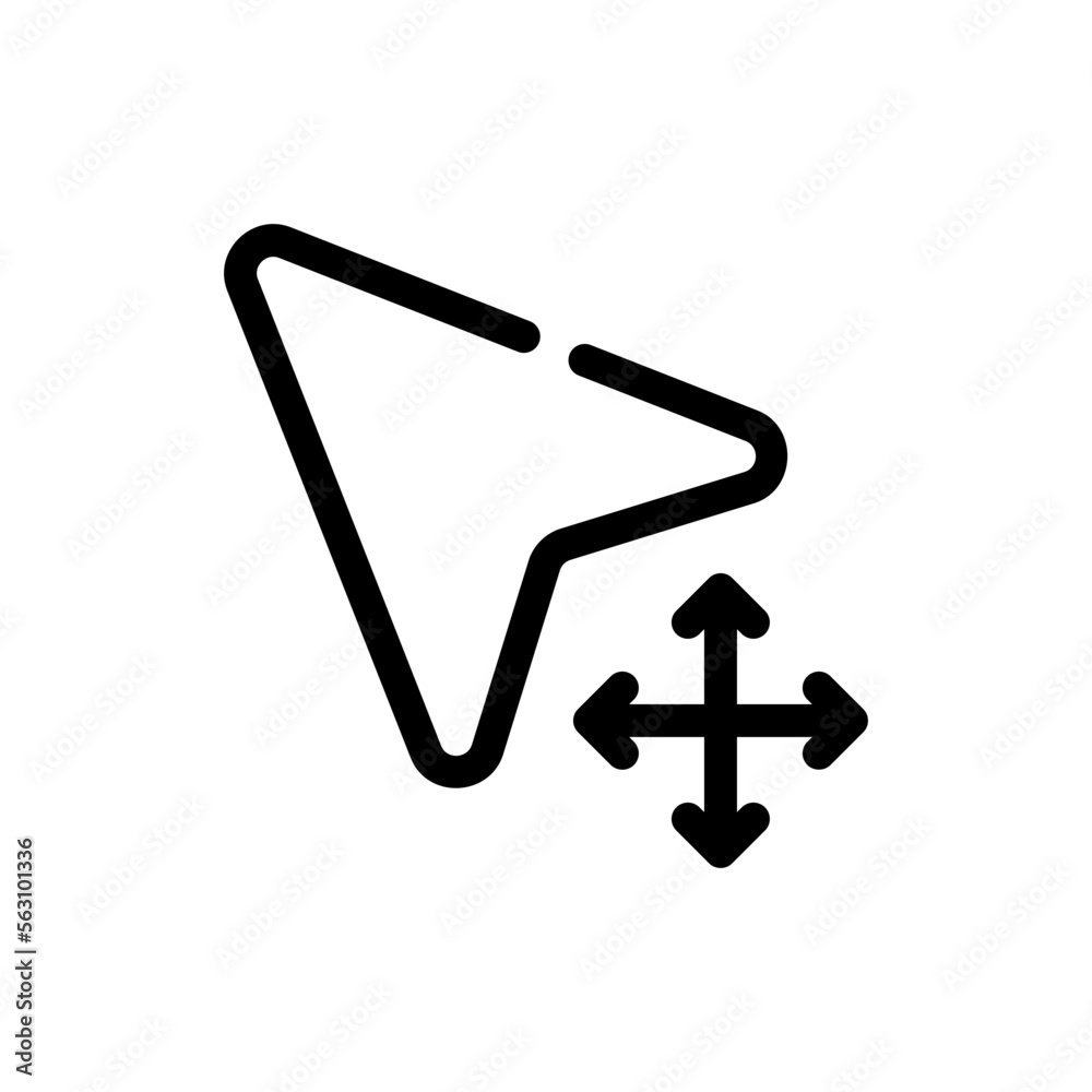 Obraz premium cursor line icon