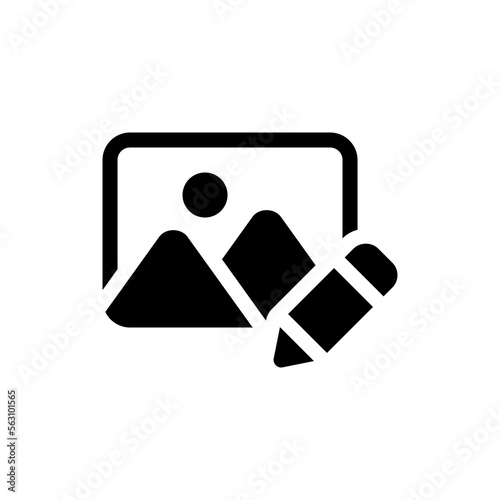 edit image glyph icon