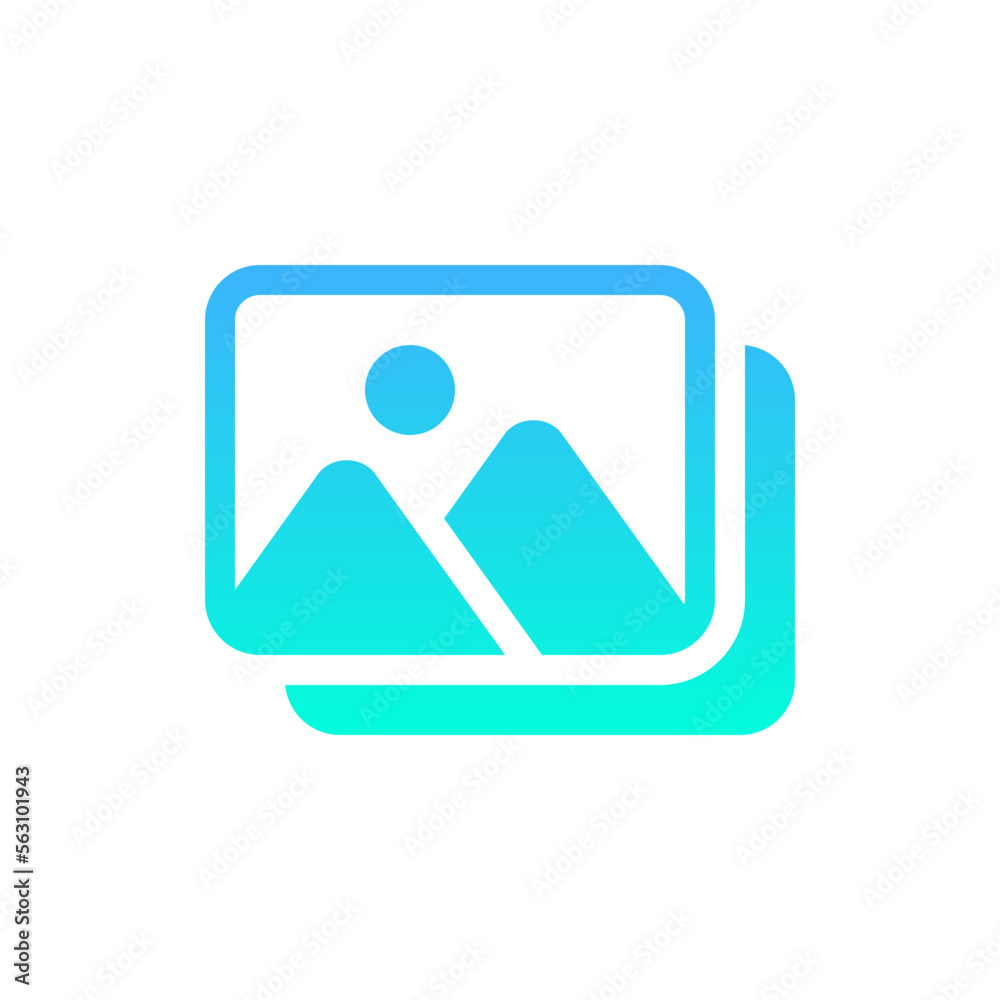 gallery flat gradient icon