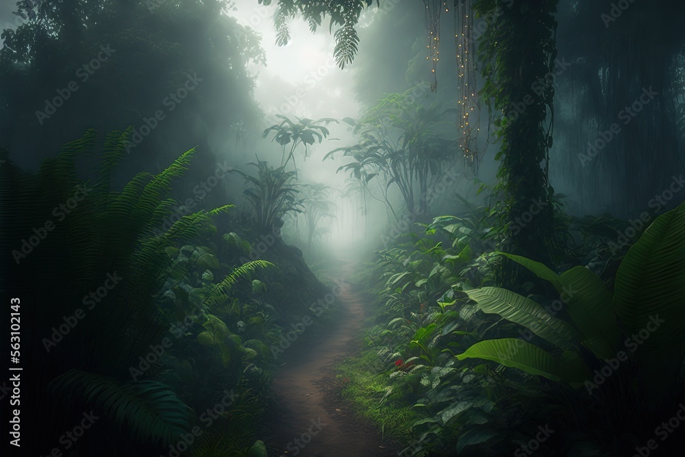 rain forest path.