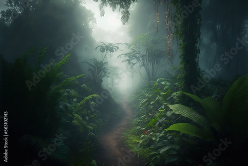 rain forest path.