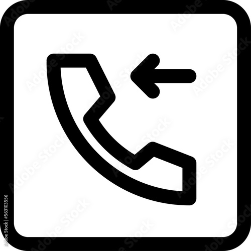 Incoming call phone icon