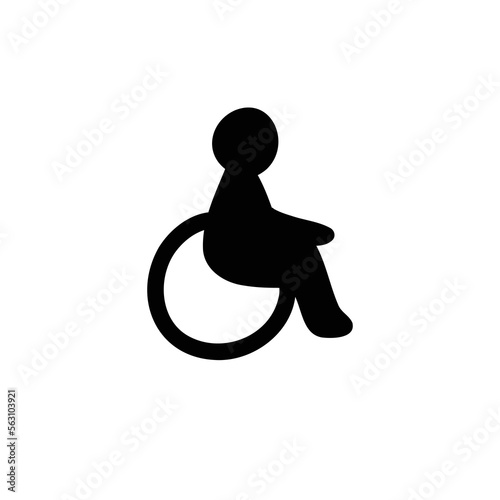 disabled sign doodle icon, vector color line illustration