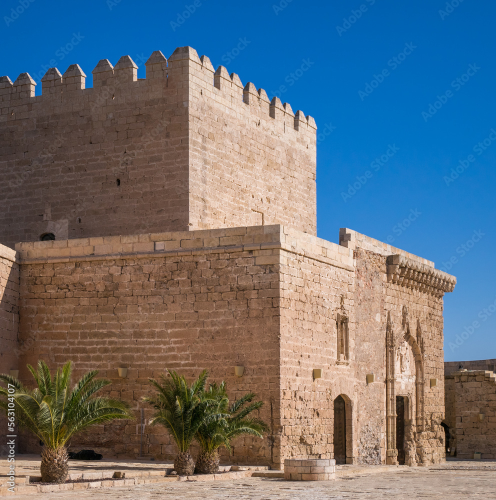 Alcazaba, the old Moorish castle of Almeria City in Andalusia, Spain