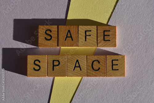 Safe Space, phrase as banner headline photo