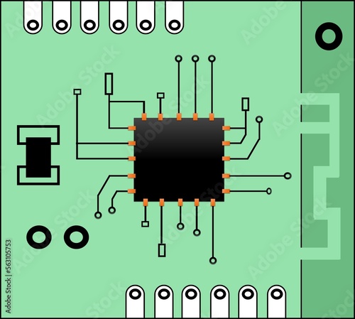 printed circuit board of advance smart battery management system BMS photo