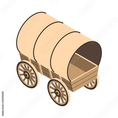 Wagon Isometric Icon