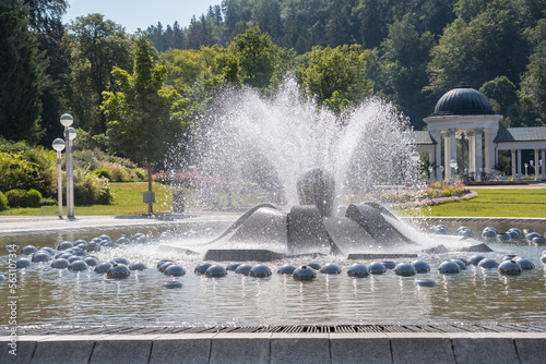 Colorful water fountain