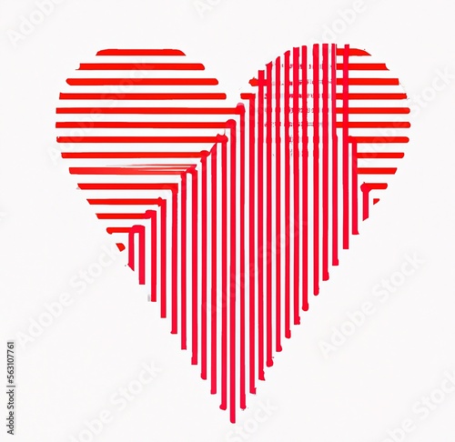 Free Download Valentine's red heart on a transparent background generated with AI technology - GFXLoad