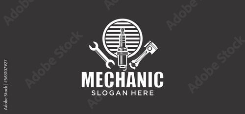 Automotive engine mechanic logo for business related to motor and car automotive industry.Automotive engine mechanic logo for business related to motor and car automotive industry.