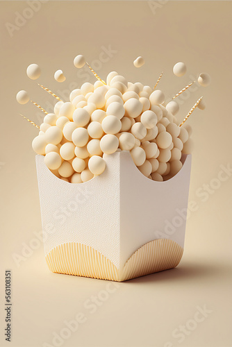 3D Popcorn isometric View