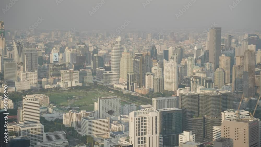 View Bangkok Thailand Cityscape Skyline From High Above Around Sunset View Bangkok Thailand Cityscape Skyline From High Above Around Sunset