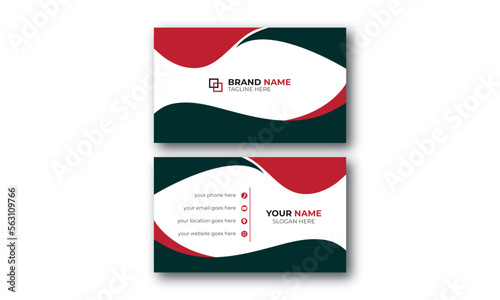 Professional fishing curvy business card design,